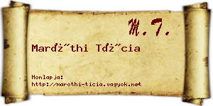 Maróthi Tícia névjegykártya